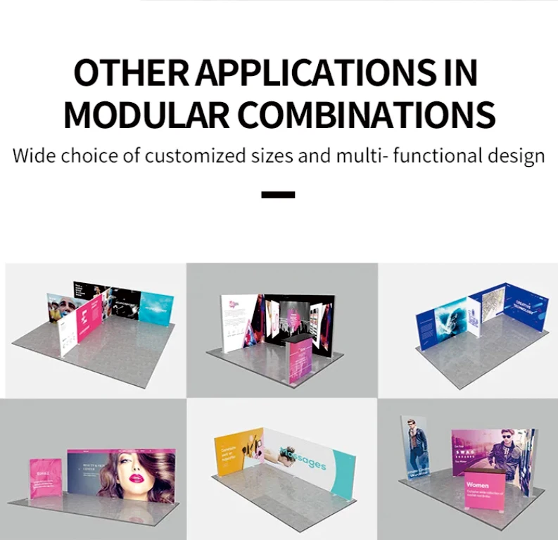 Fashion Week booth portable mobile custom poster exhibition display background wall SEG advertising light box