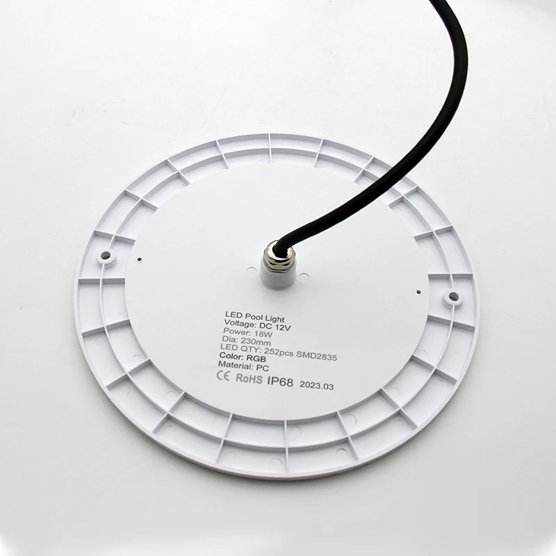 Ultra Thin Resin Filled ABS 12V Reflector Waterproof IP68 resin filled Remote Control Underwater RGB led Swimming Pool Light