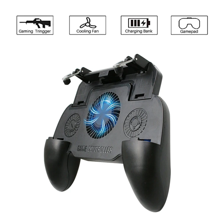 Mobile Gamepad With Cooling Fan Trigger Joystick Game Controller Mobile Phone Controller Gamepad for Pubg