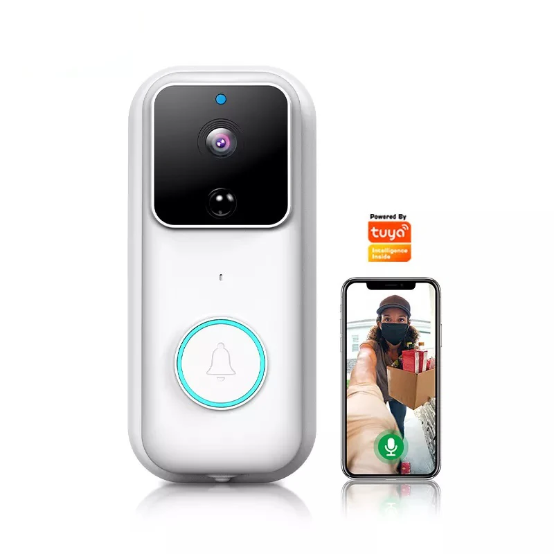 Smart Tuya WiFi Video Doorbell Fast High Speed Wireless 170 Wide View Waterproof PIR+AI Human Shape Detection Home Ring Doorbell