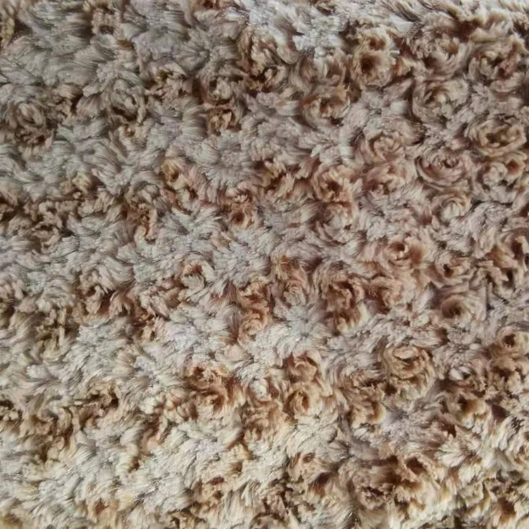 2021 Custom PV Custom 100% Polyester Plush Toy teddy bear twisted fur fabric