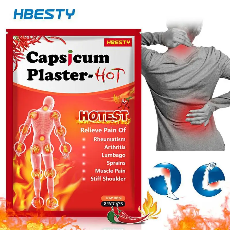 Chinese Herbal Pain Relief Patches Capsicum Adhesive Plaster Hot Patch For pain relieving