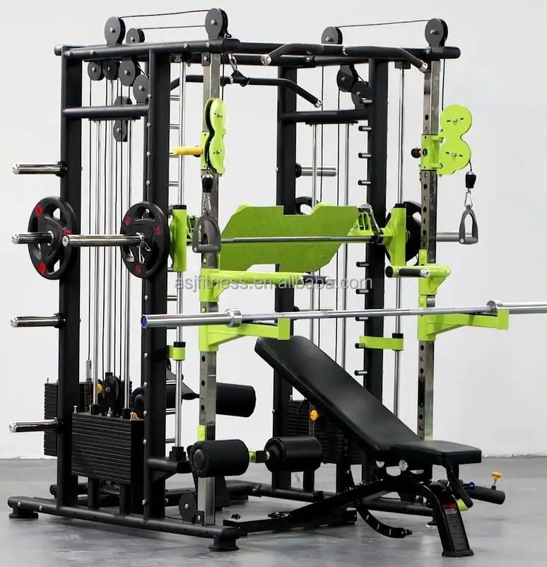 ASJ-A089 Gym Multi Power Rack Strength Equipment Commercial Gym Smith Machine Functional Trainer Squat Rack