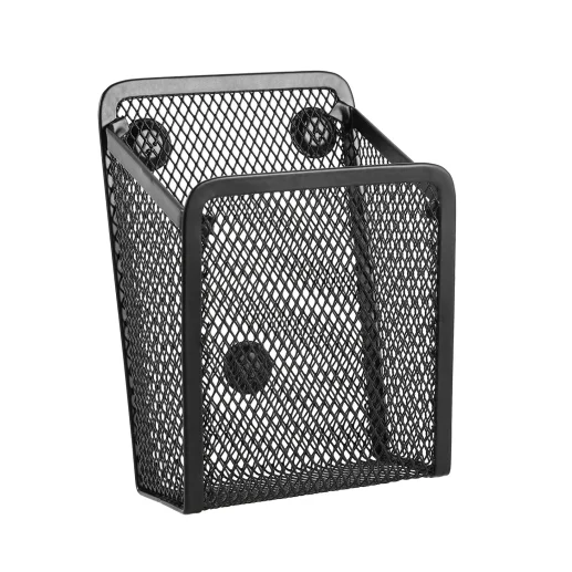 School Supplies Blackboard Whiteboards Fridge Accessories Magnetic Storage Basket Magnetic Pen Holder with Magnetsmetal Mesh