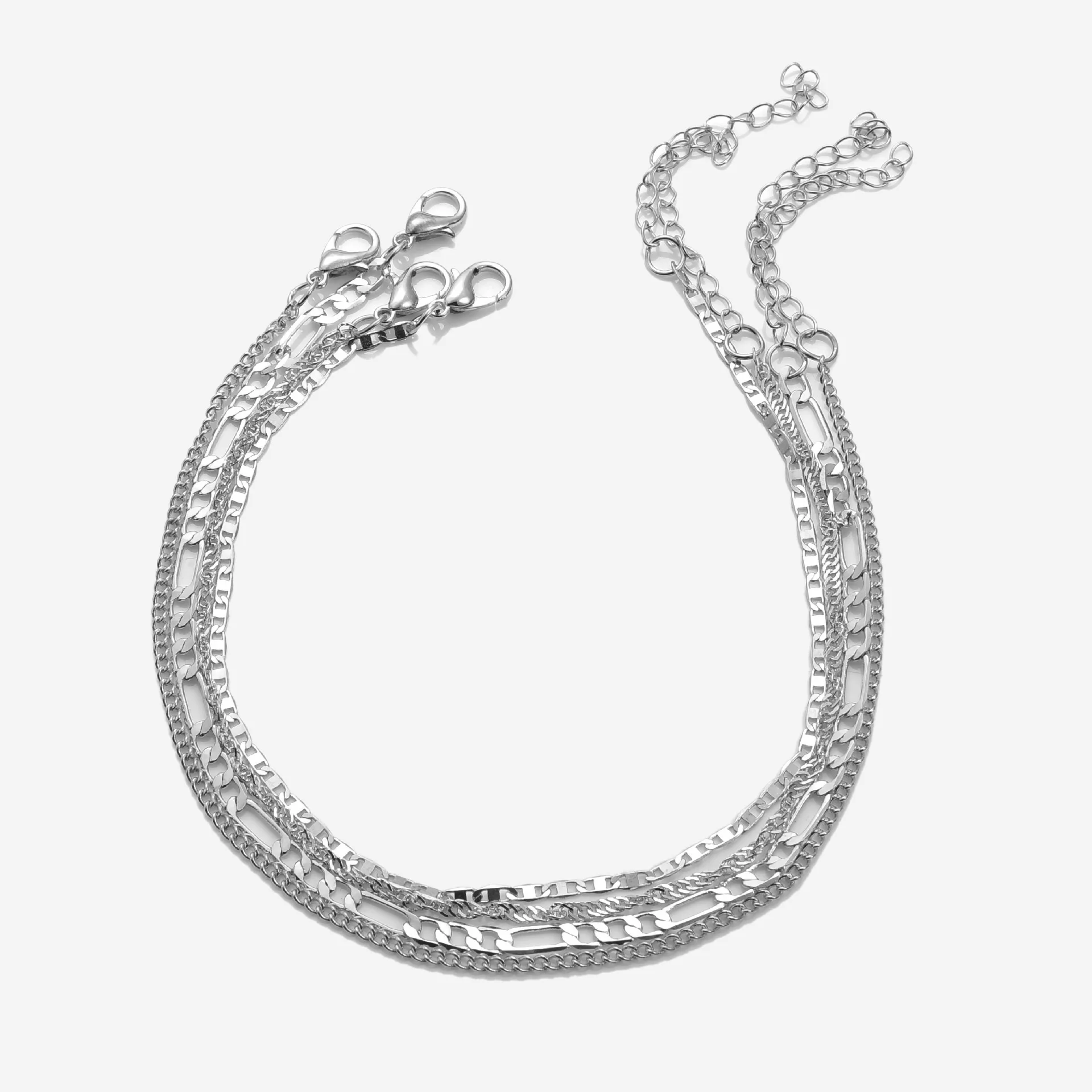  Лидер продаж; Комплект из 4 предметов Многослойные кольцо 18k позолоченное цепочка на ногу ножные браслеты Пляж ног Ювелирные изделия многослойная и цепочкой плетения Фигаро по низкой цене для женщин