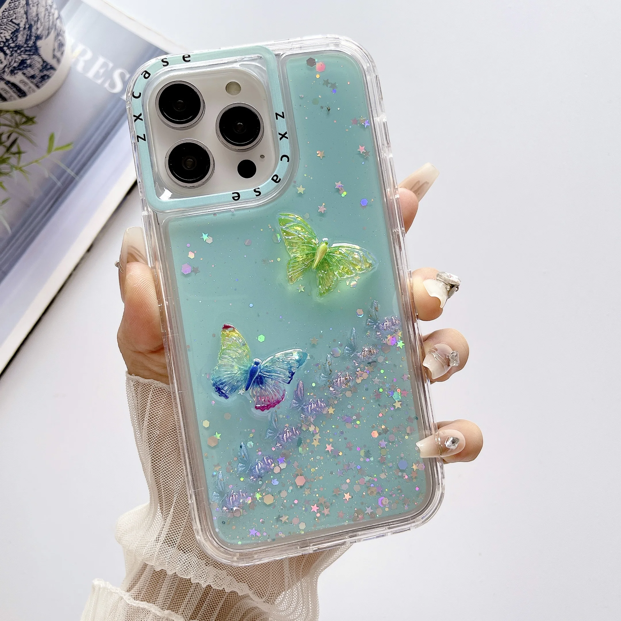 INS DIY Girls Smartphone Case For iPhone 16pro max/s 23 ultra samsung galaxy a15 mobile phone cover