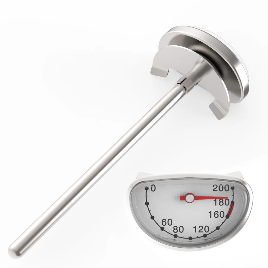 Stainless Steel Dial Thermometer for Kitchen Cooking Deep Fryer Tempura Pan Metal Replacement Thermometer Utensil Accessories