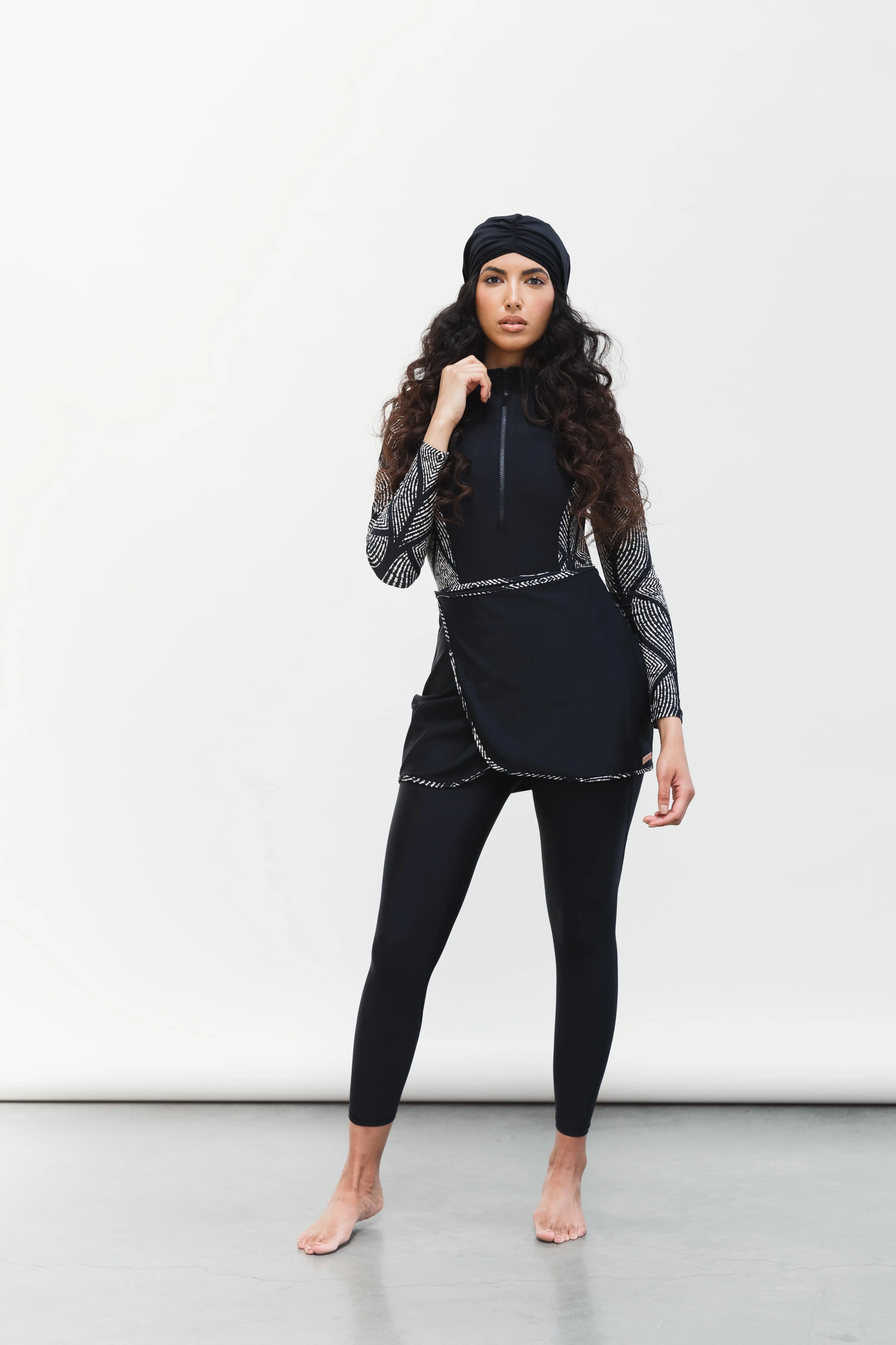 New Arrival Motive Force 2024 Fashion Full Covered Islamic Swimsuit Custom Long Sleeve Muslim Swimsuit Hijab Muslim Swimwear