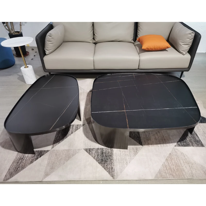 Italian Tea table  for living room furniture Stainless Steel coffee table Modern style Hotel furniture