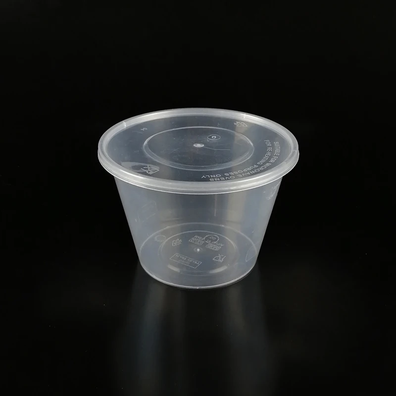 
500ml PP Plastic Take out Soup Bowls with Lids 