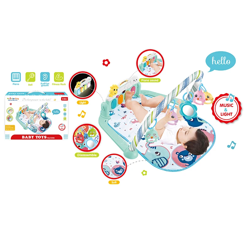 
Comfortable and soft kick piano with fitness pad and light suitable for children over 3 months old 