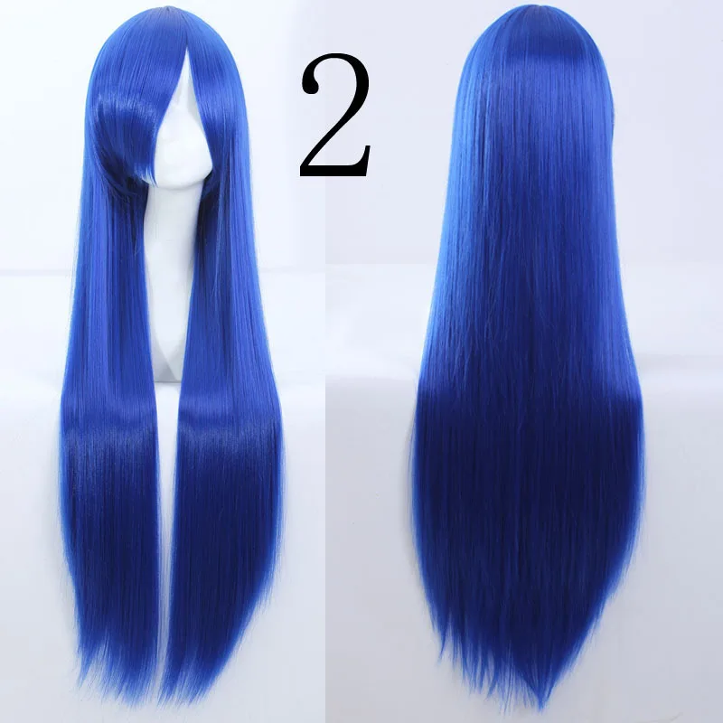 Colorful Beauty 39 Inch 100cm Long Straight Anime Cosplay Wig Party Wig for Halloween Cosplay