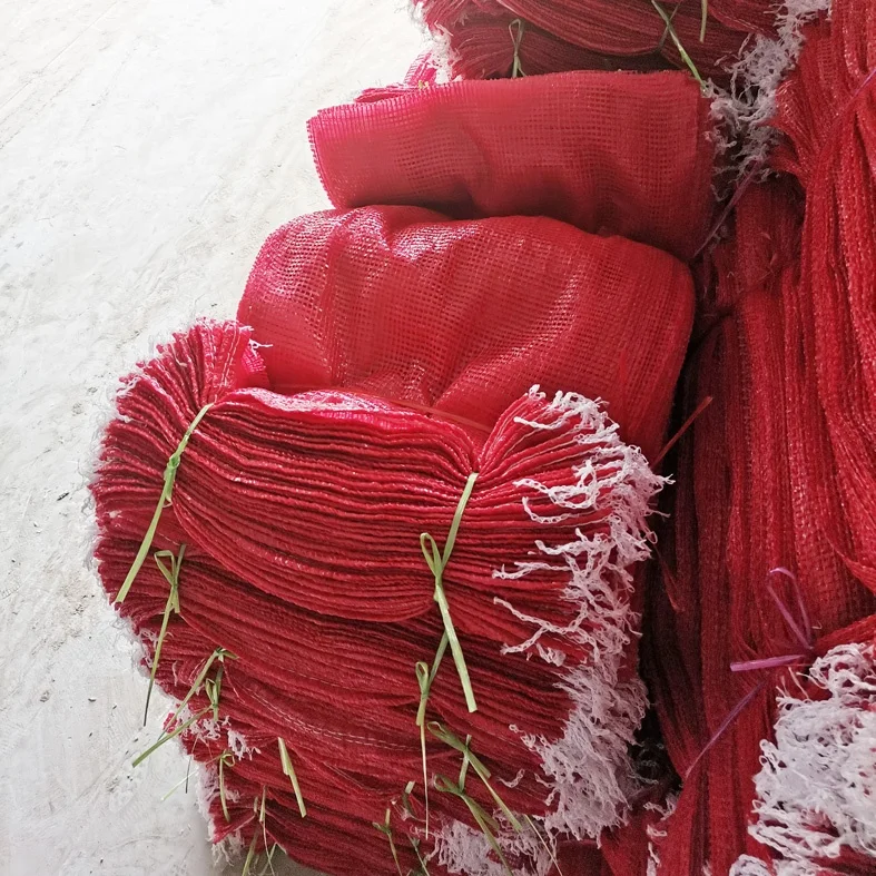 Packing Potato Onion Packages Sack PE Raschel Mesh Bag For Vegetables