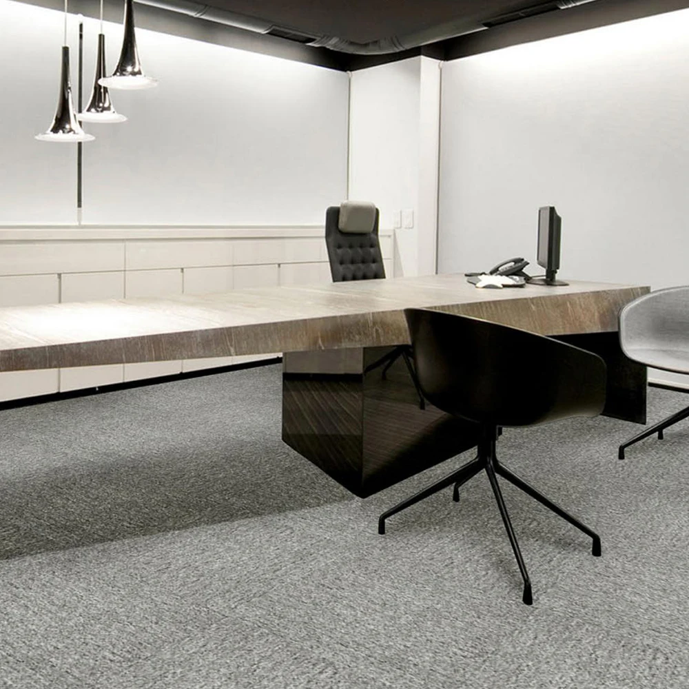 High Quality Modern Wrinkle Polypropylene Acoustic Floor Carpet tiles Fabric Tufting pvc back Carpet Squares Tiles