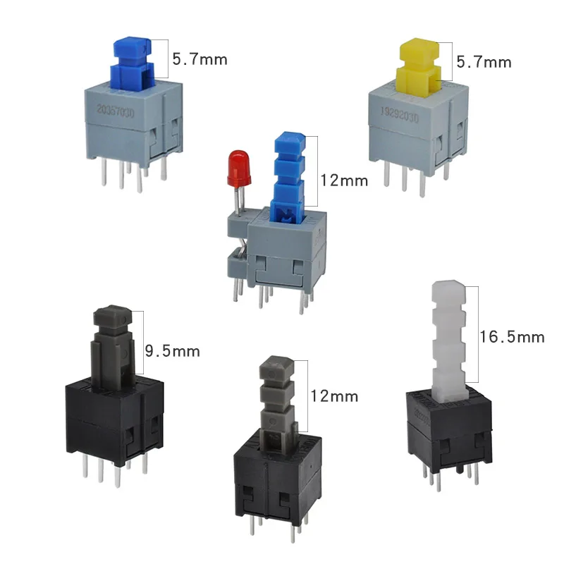 Small Self Lock Switch Mini Key Self-locking Switch 6 pin Six pin push KEY switch