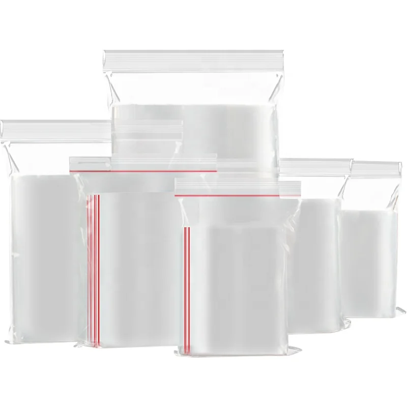 Индивидуальная прозрачная упаковка, небольшой прозрачный полиэтиленовый пластиковый пакет с застежкой-молнией, трехсторонние пакеты ldpe