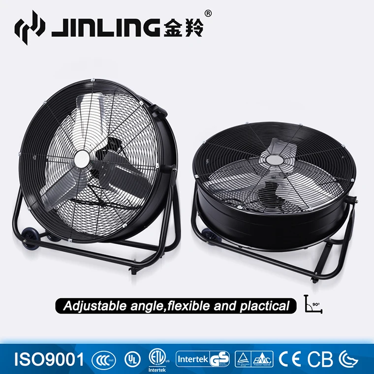 24' 600mm Portable Quiet Heavy Duty Garage cool air Shop Warehouse Industrial blower Drum Fan 110V 120V