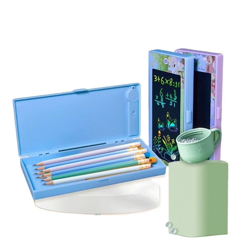 Desk Organizer for Pens Storage Brush Stand Desk Pencil Holder For School Supplies Kawaii pencil box for kid with drawing board