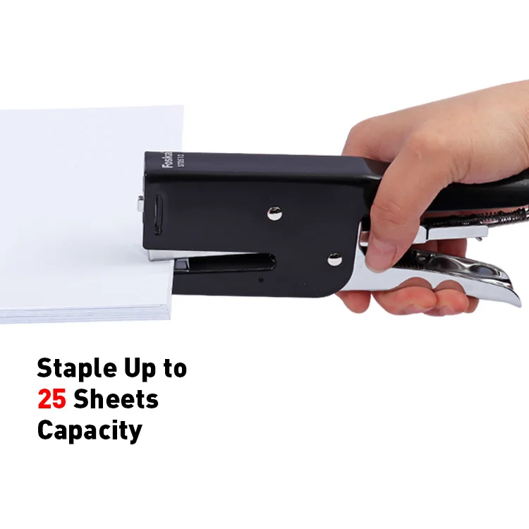 Foska 25 Sheets Plier Style Metal Industrial Cardboard Stapler for Sealing Packaging Boxes Mail Bags or Poster Tubes