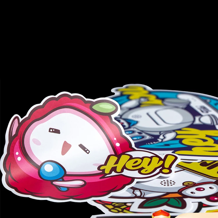 Custom Logo Print Adhesive Cut Out Sticker Carton Stickers Kawaii Paper Jar Sticker For Festival Packsge