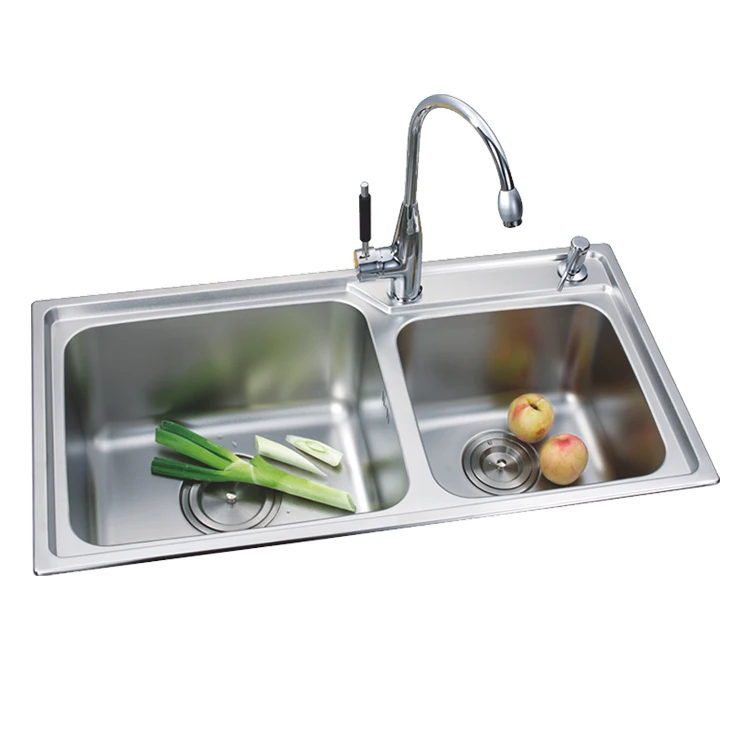 modern kitchen designs stainless steel 304 double bowl apartment size kitchen sinks