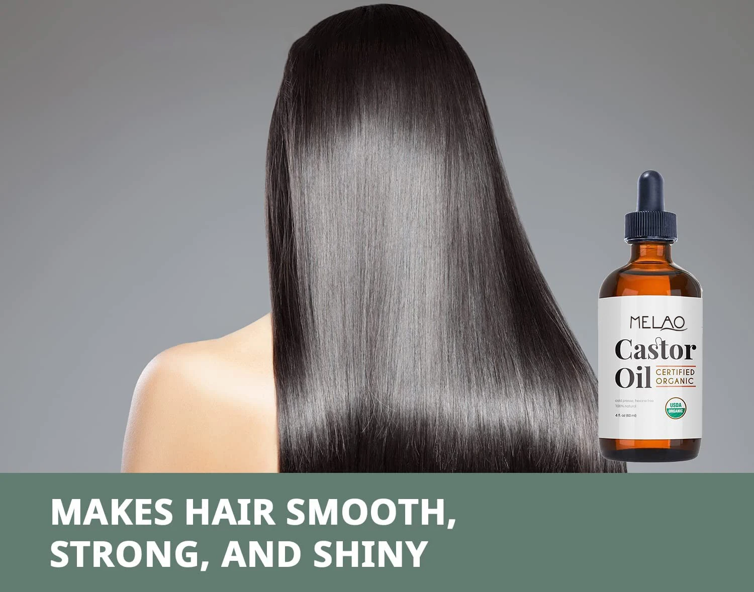 Wholesale MELAO Organic Castor Oil Stimulate Growth for Eyelashes Eyebrows Hair Skin Moisturizer Oil Eyelashes Growth Hair