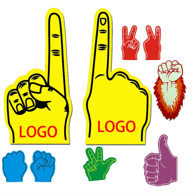 Custom High Quality germany supporter big EVA Foam Hands Palm Foam Fingers for Sports sponge glove and german Concert Cheering