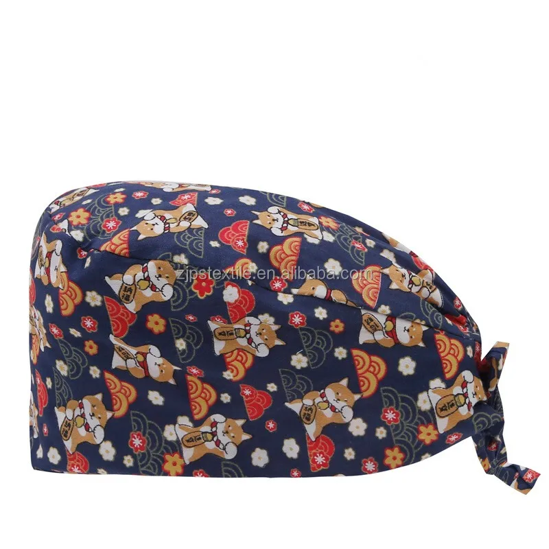 black panther autism breast cancer nurse surgical caps for royal blue black green scrubs surgical hats