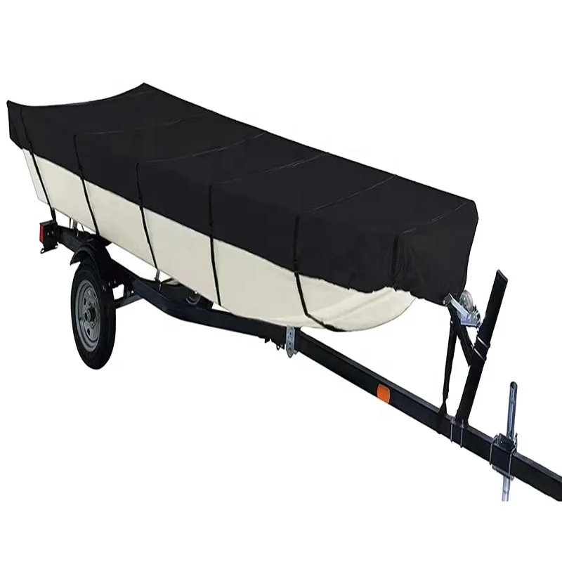 High Quality Real Factory Heavy Duty Oxford Fabric Boat Cover Ship Cover Marine Grade Trailerable Waterproof Jon Boat Cover