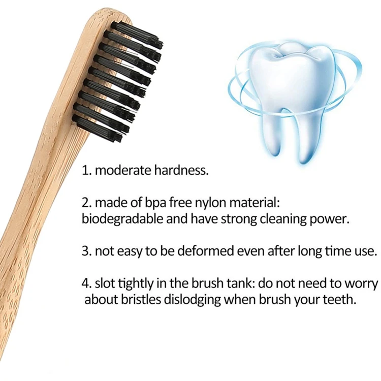 Bulk cheap price disposable  bpa free 10 pack travel soft bamboo toothbrushes