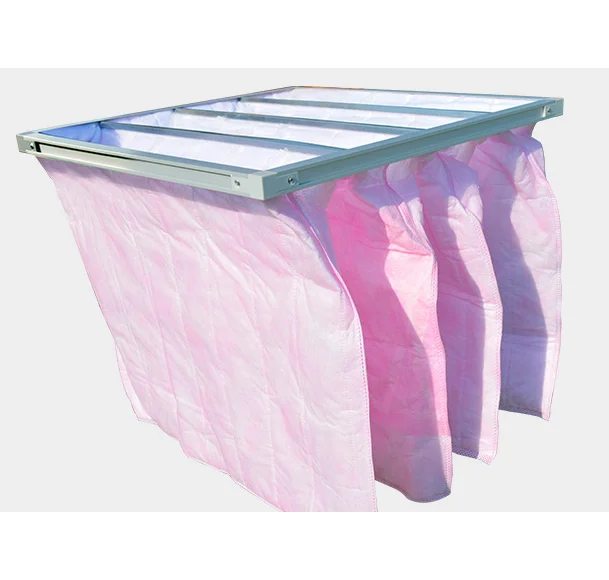 F7 Grade Aluminium Alloy Frame Medium Efficiency Dust Air For Systems Filter Bag