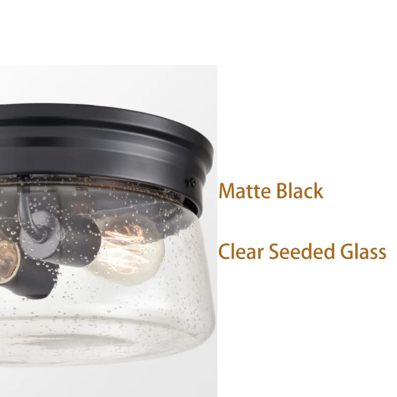 Low Price Industrial Matte Black Bedroom Home LED Lamp Indoor Ceiling Light with ETL ROHS