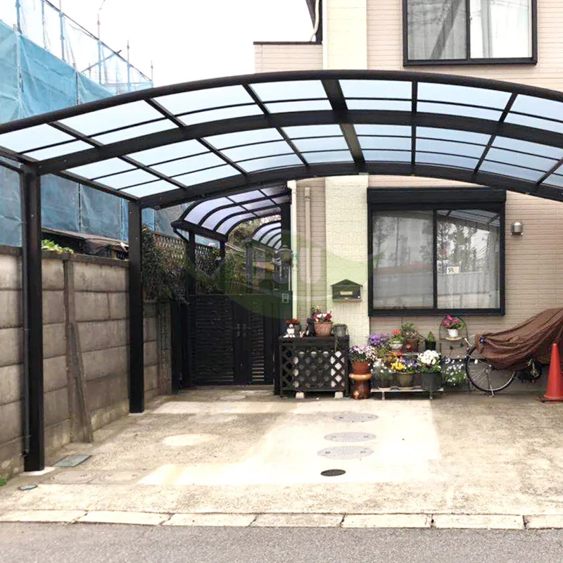 outdoor aluminum frame canopy polycarbonate roofing carports