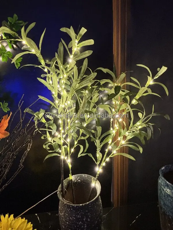 Top Sale  Christmas indoor Outdoor 2   Feet   Lighted tree  24  Warm White Led Olive Tree Lights Christmas Tree with Led Lights