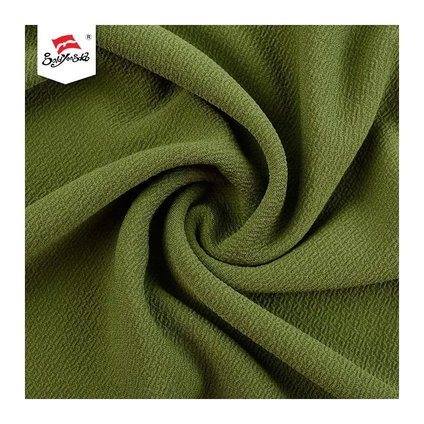 Anti-wear and dust-proof warm 100% polyester mesh waterfall knit crepe scuba fabric