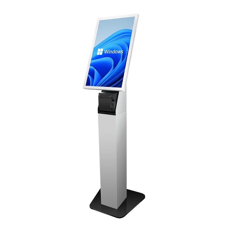 23.8 inch hd lcd monitor interactive  floor standing Self Ordering Kiosk Desktop Automatic Self Payment Machine for nail salon