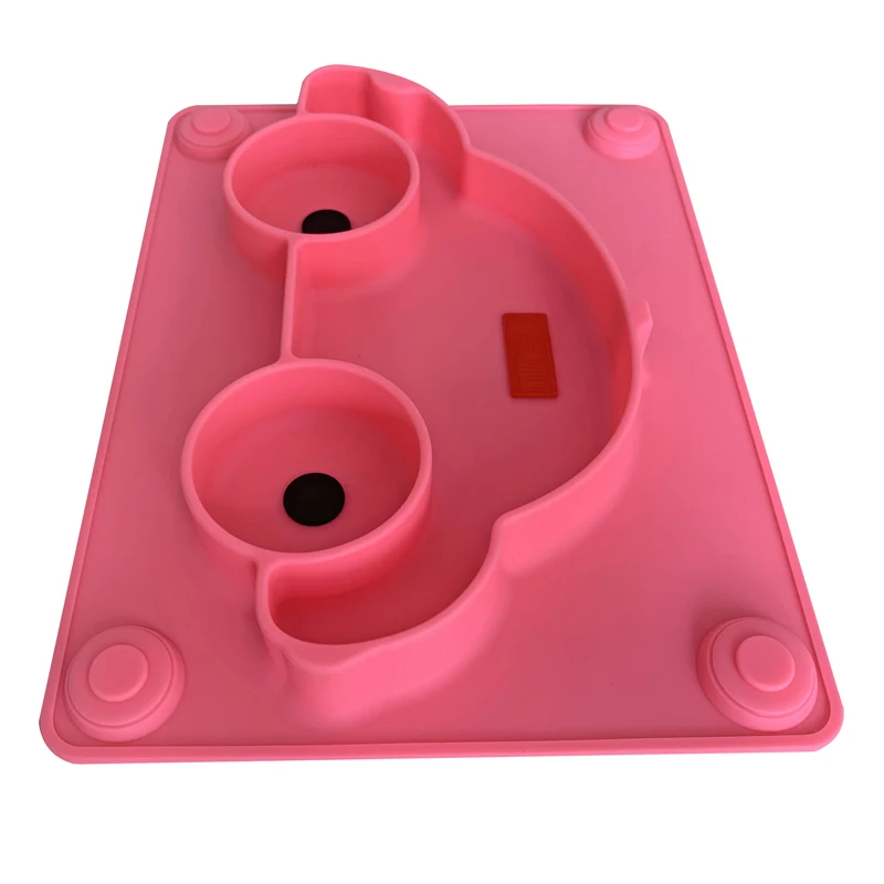 BPA free food grade unique silicone plate baby rubber plate for toddler suction