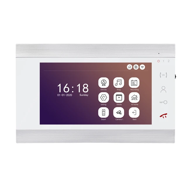 7 inch memory video door phone intercom system for home security remote control via app