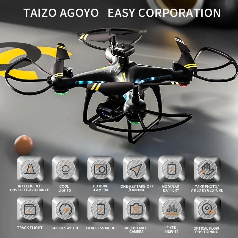 AiJH Rc Drone With 4k Camera Aircraft Fixed Professional FPV Obstacle Avoidance Aircraft Dual Rc Drone