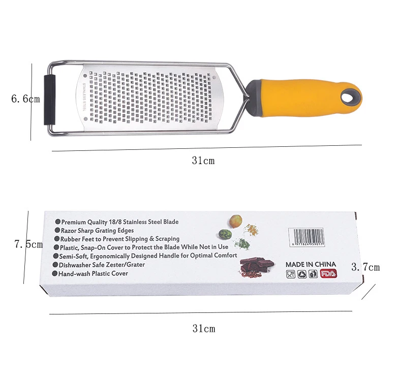 Multifunction Stainless Steel Grater Hot Sale 304 Stainless Steel Cheese Grater Kitchen Cheese Grater
