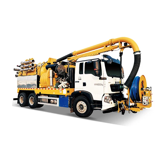 Sinotruk Howo sewer suction trucks with high pressure sewer cleaning truck