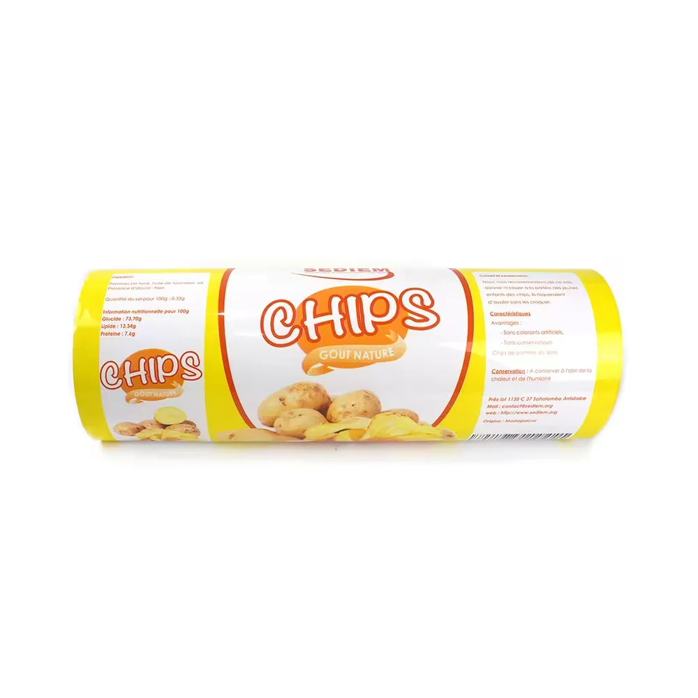 Printing Food Grade Plastic Film Roll For Potato Chip Packaging Sealing Roll Film