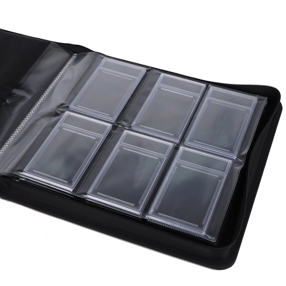 Custom High Quality Toploader Binder Collect Book Photo Album PU Leather Trading Card TCG Top Loader Baseball Binders