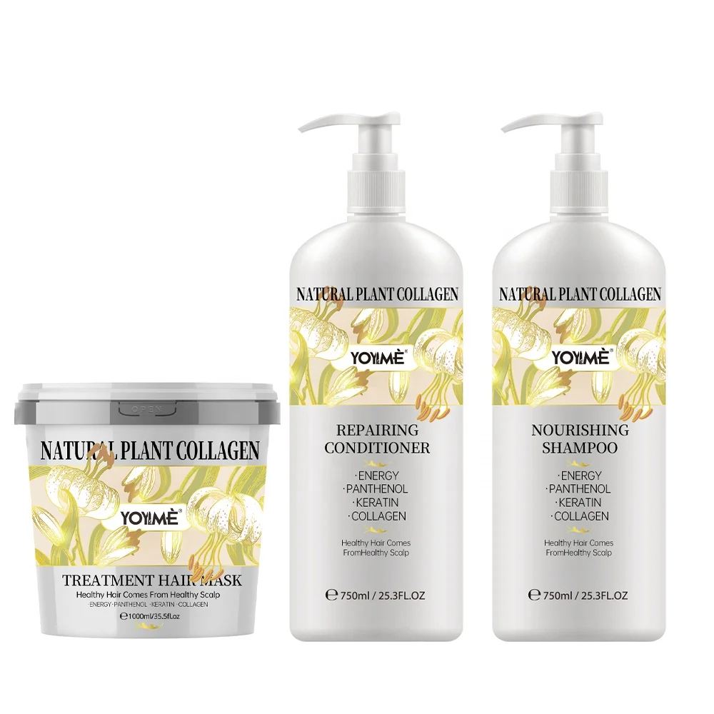 Custom Repair Nourishing Natural Collagen Shampoo Conditioner Mask Salon Hair Care Products