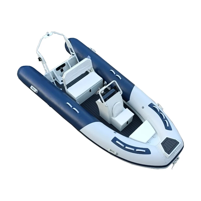 13ft AL RIB 420 Aluminum PVC/Hypalon/Orca Rigid Inflatable Boat With Outboard Engine