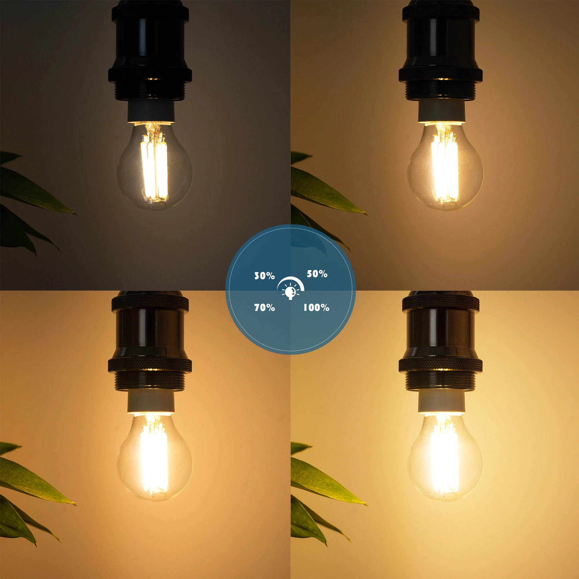 Dimmable Led Filament Bulb G45 High Lumens 700lm Edison Globe Lamp 8W E27 2700K Warm White Incandescent Replacement Lamps