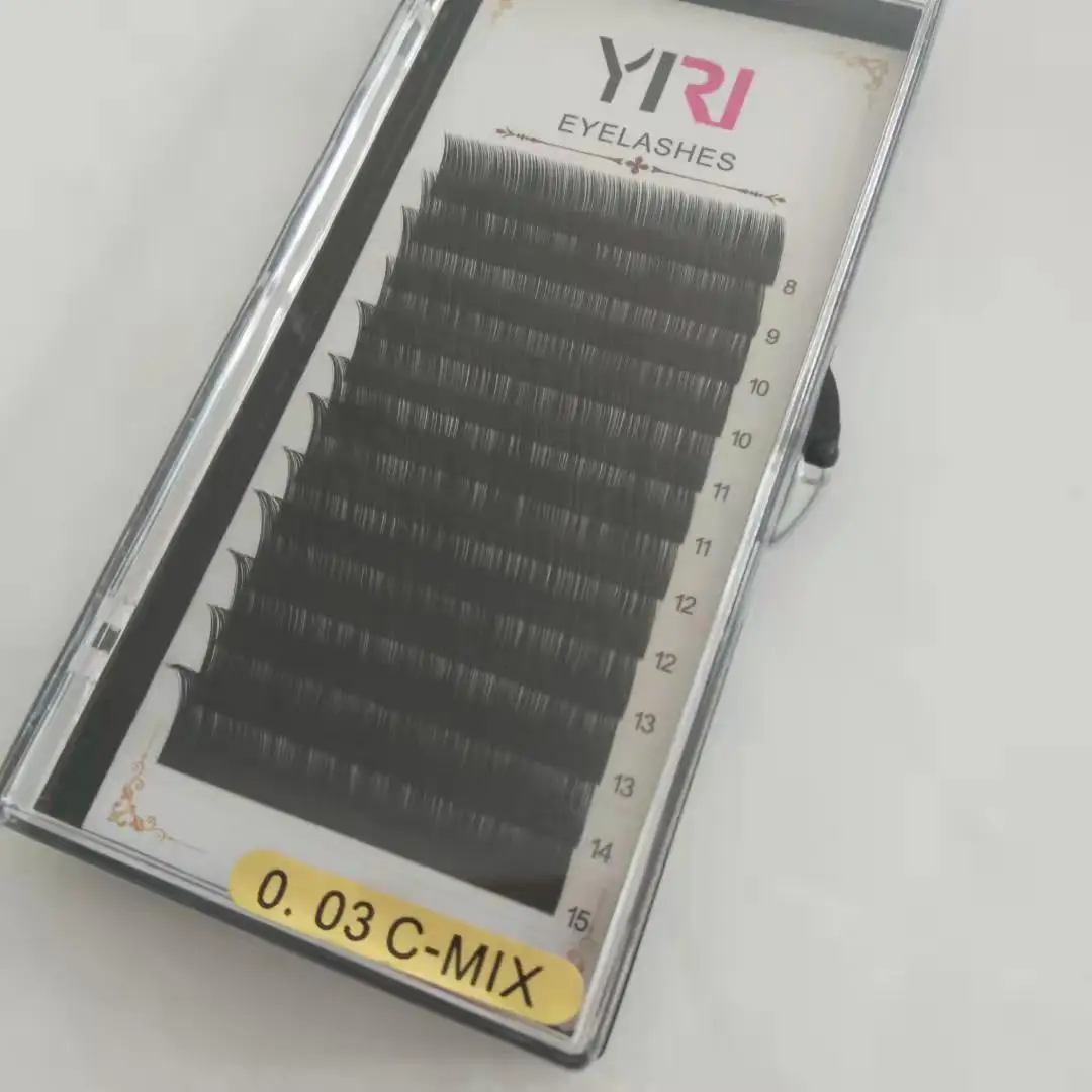private label factory 0.03 lovely individual bulk Russian Volume Eyelash Extension from Korea wholesale