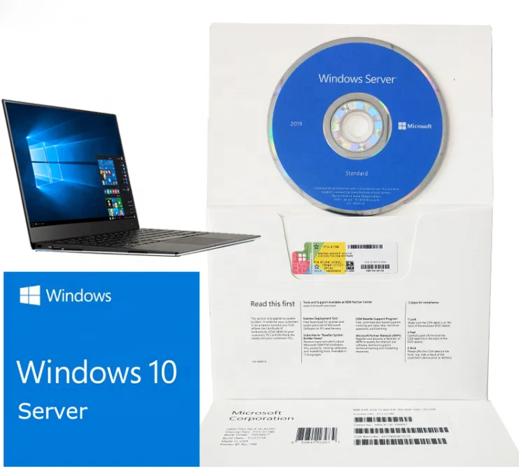 
Original microsoft software server 2019 Standard Edition PC software Oem Box Lifetime Warranty 