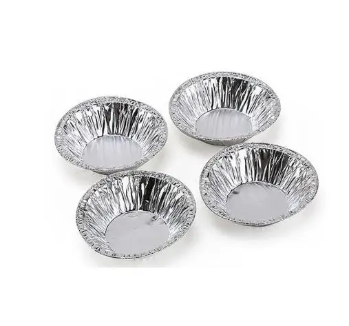 disposable circular baking cup baking resistant tin foil egg tart tray aluminum foil food container