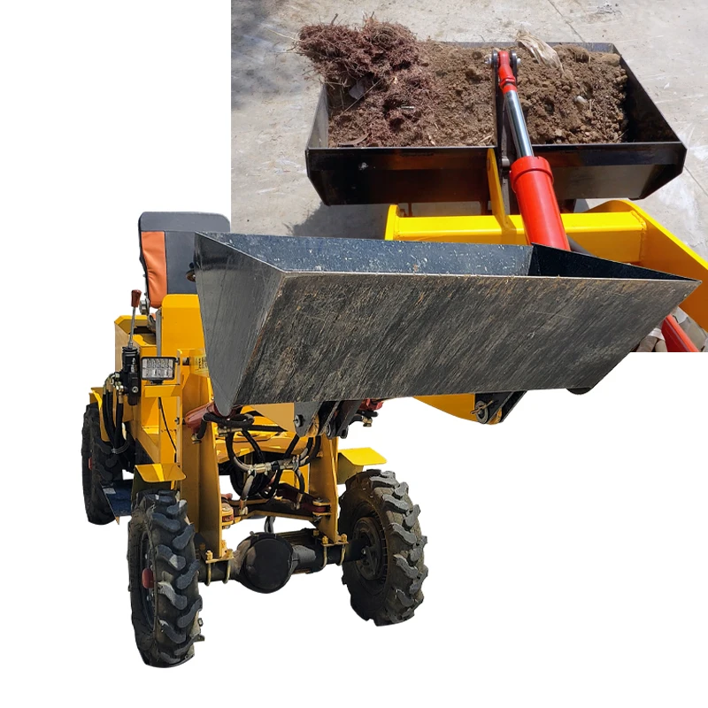 Jining Hongrun multi-functional small electric front-end loader and telescopic articulated mini four-wheel loader